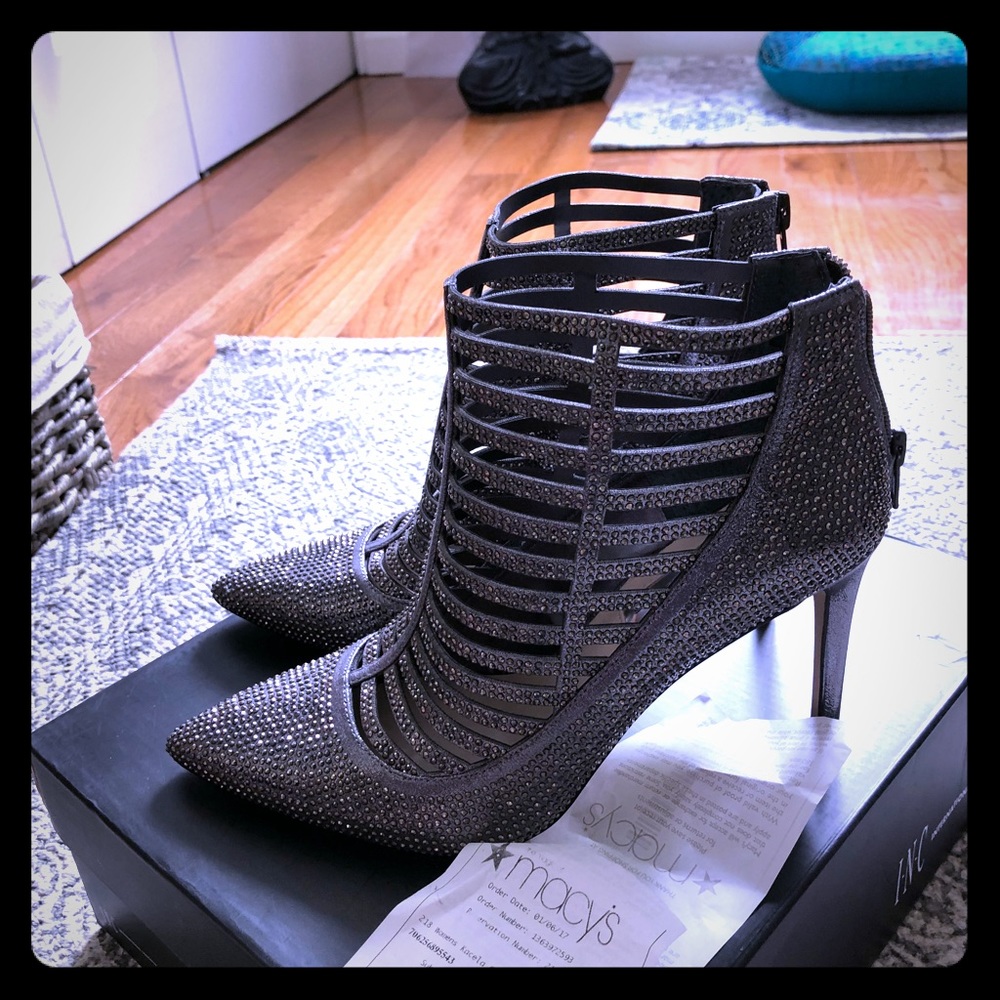 INC silver sparkle heels, gorgeous!